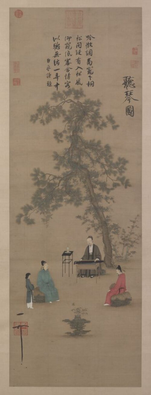 听琴图 轴